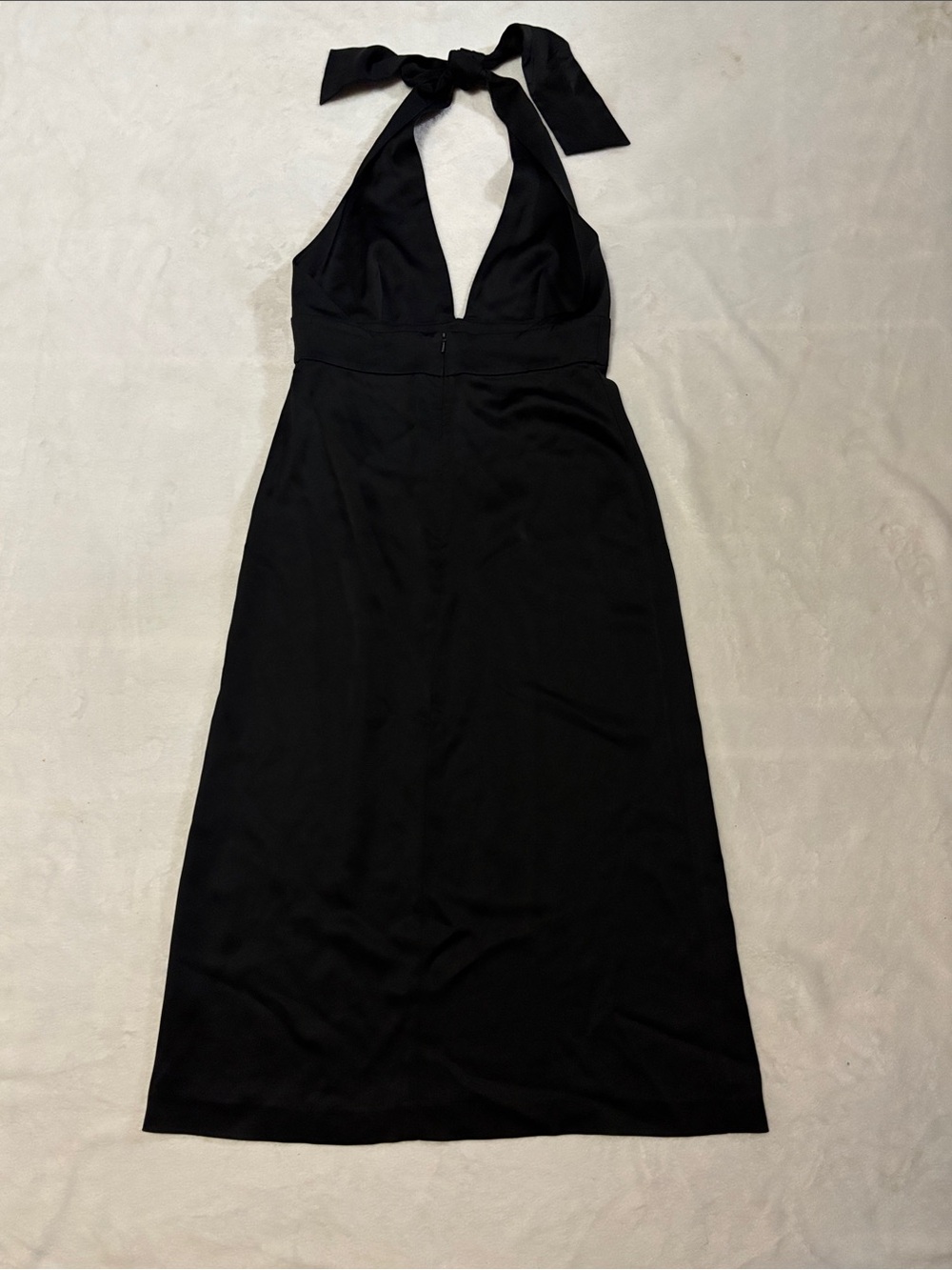 French Connection Black Backless Halter Midi Dress Size 8 EUC - Picture 5 of 10
